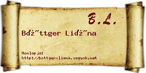 Böttger Liána névjegykártya